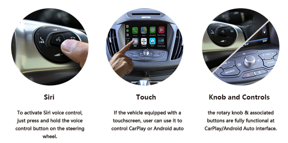 Wireless CarPlay AndroidAuto Smart Module for Ford Kuga Edge Taurus Mondeo SYNC 2.0 host 14-16 models-Control method.jpg
